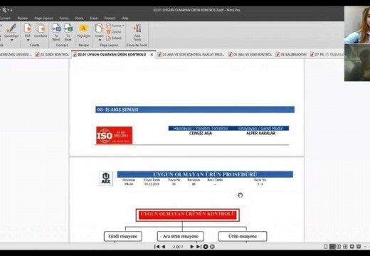 AEZ PANO firmasının TS EN 62208 standartları kapsamında gözetim denetimi Covid-19 salgını sebebiyle online olarak gerçekleştirildi